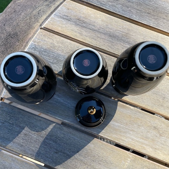 Cabinet set - 3 parts, 2 Vases 1 Temple Jar - Vintage - Dragon - ceramic - Picture 6 of 8